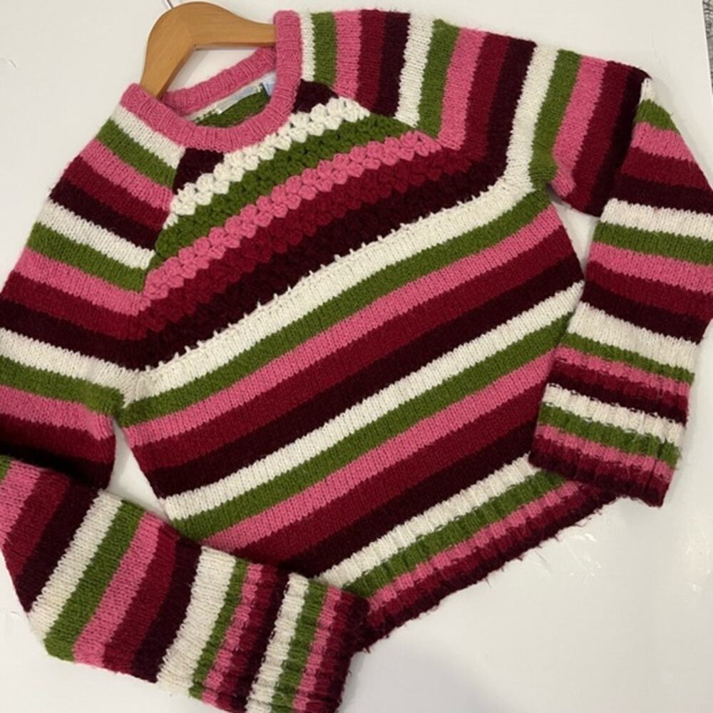 Frost Vintage‎ Striped Colorful Wool Sweater Large